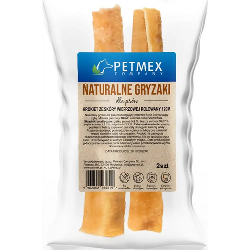 PETMEX Rolled Pork Skin Croquet - dog treat - 65g - DelicaciesDLP-PRZ<<<For the dogDLP<<<ActionPL