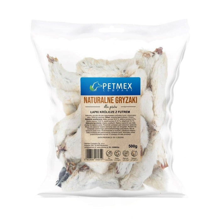 PETMEX Rabbit paws with fur Mono – dog treat – 500g
