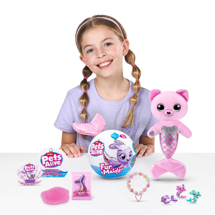 Zuru Pets Alive Surprise Plush Toy - Mermaid, with accessories, assortment