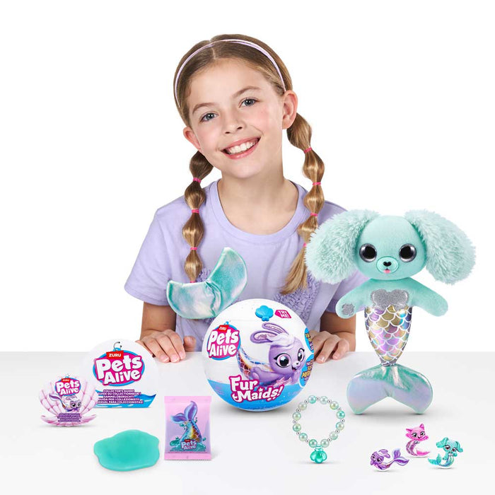 Zuru Pets Alive Surprise Plush Toy - Mermaid, with accessories, assortment