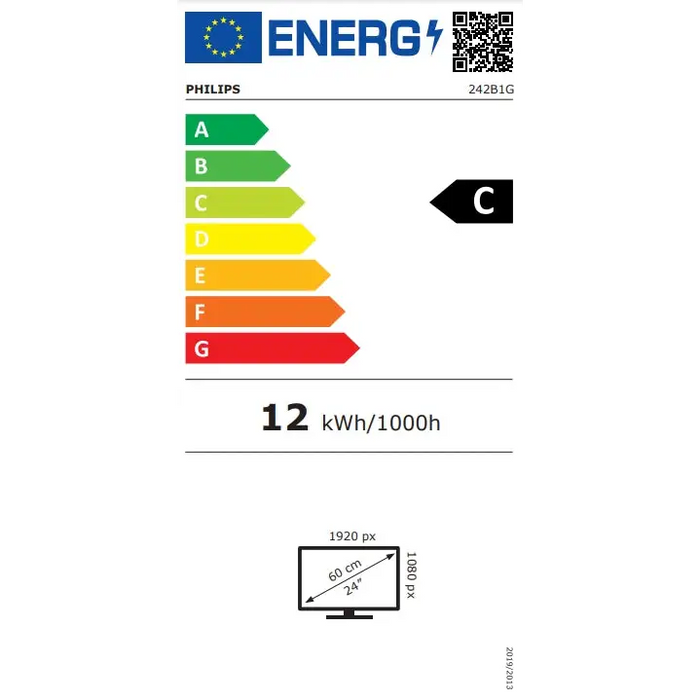 Philips 242B1G 23.8’’ IPS WLED 1920x1080@75Hz 4ms GtG 250cd m/2 1000:1 50M:1 DCR Adaptive Sync FlickerFree LowBlue Mode