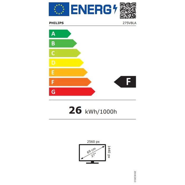 Philips 275V8LA 27’’ VA WLED 2560x1440@75Hz 4ms GtG 1ms MPRT 250cd m/2 4000:1 Mega Infinity DCR Adaptive Sync