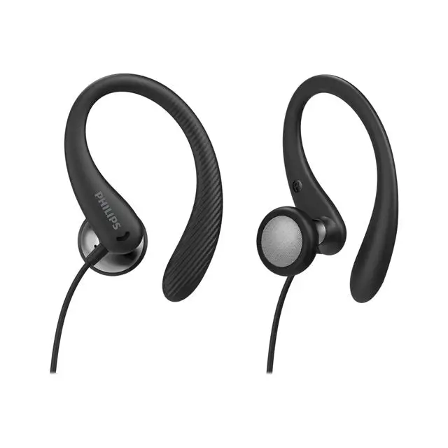 PHILIPS InEar Earhook Headphones Black 15mm speaker driver optimizes wearing comfort - Слушалки<<<Слушалки и