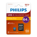 Philips Micro SDHC Card 64GB Class 10 UHS-I U3 V30 A1 - Карти памет<<<Памети<<<MediaTrade