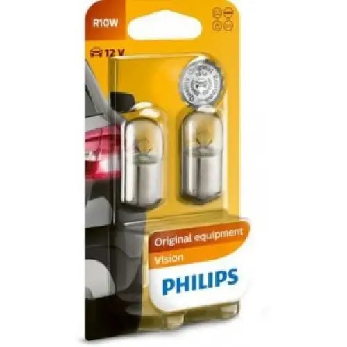 PHILIPS PREMIUM R10W 3200K 10W 12V CARTON BLISTER X2 PCS - КРУШКИ И СВЕТЛИНИ<<<MaxCar