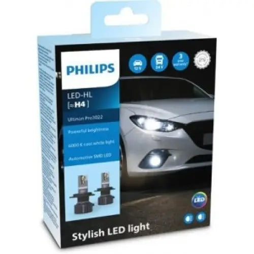 PHILIPS ULTINION PRO3022HL H4 6000K 21W 12V/24V CARTON BOX X2 PCS - АВТОАКСЕСОАРИ<<<MaxCar&&&КРУШКИ И СВЕТЛИНИ<<<MaxCar