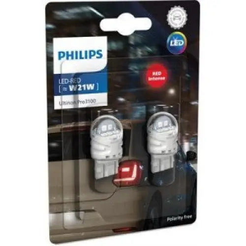 PHILIPS ULTINION PRO3100SL W21W 6000K 2,2W 12V CARTON BLISTER X2 PCS - КРУШКИ И СВЕТЛИНИ<<<MaxCar