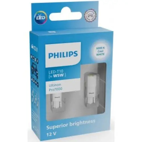 PHILIPS ULTINION PRO7000SL W5W 6000K 0,87W 12V CARTON BOX X2 PCS - АВТОАКСЕСОАРИ<<<MaxCar&&&КРУШКИ И СВЕТЛИНИ<<<MaxCar