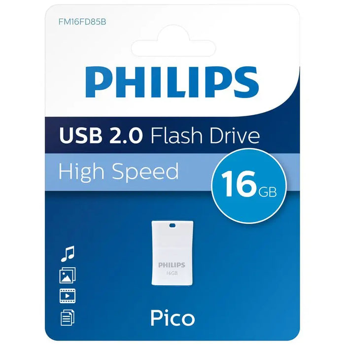 Philips USB 2.0 16GB Pico Edition Blue - USB флаш памети<<<Памети<<<MediaTrade
