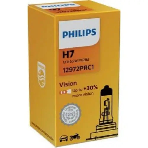 PHILIPS VISION H7 3200K 55W 12V CARTON BLISTER 1 PCS - АВТОАКСЕСОАРИ<<<MaxCar