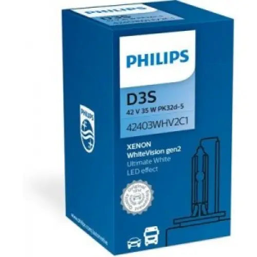 PHILIPS WHITEVISION GEN2 D3S 5000K 35W 42V CARTON BOX 1 PCS - КРУШКИ И СВЕТЛИНИ<<<MaxCar