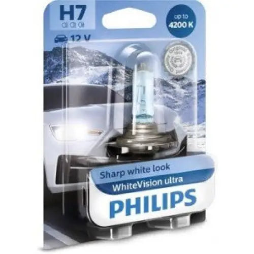 PHILIPS WHITEVISON ULTRA H7 5000K 55W 12V CARTON BLISTER 1 PCS - КРУШКИ И СВЕТЛИНИ<<<MaxCar