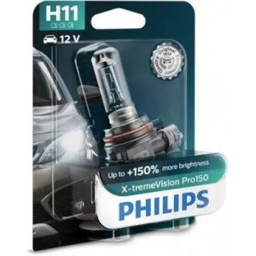PHILIPS X-TREMEVISION PRO150 H11 3400K 55W 12V CARTON BLISTER 1 PCS - КРУШКИ И СВЕТЛИНИ<<<MaxCar