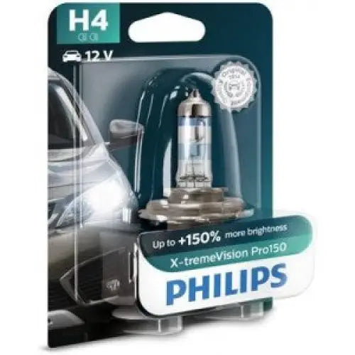 PHILIPS X-TREMEVISION PRO150 H4 3400K 55W/60W 12V CARTON BLISTER 1 PCS - АВТОАКСЕСОАРИ<<<MaxCar&&&КРУШКИ И