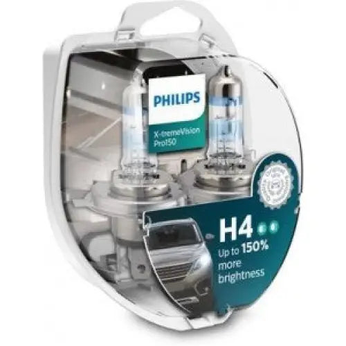 PHILIPS X-TREMEVISION PRO150 H4 3400K 55W/60W 12V CARTON BLISTER X2 PCS - АВТОАКСЕСОАРИ<<<MaxCar&&&КРУШКИ И