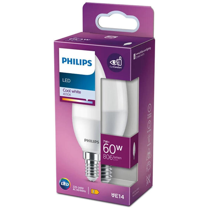 LED BULB CANDLE 60W B38 E14 CW