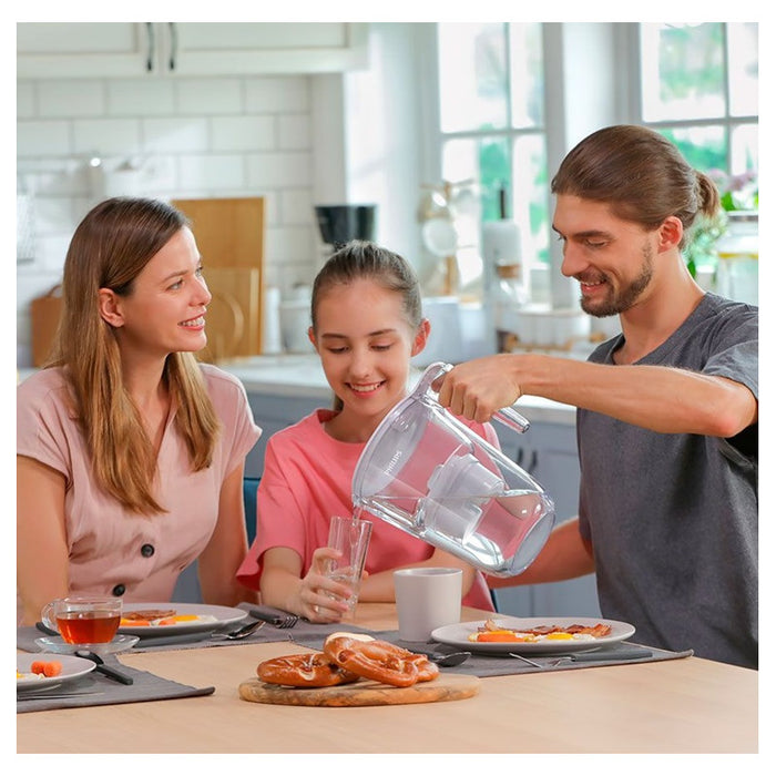 FILTERING JUG FOR 2.6L WATER WITH TIMER + 3 pcs. FILTER AWP2933WHT PHILIPS - WHITE