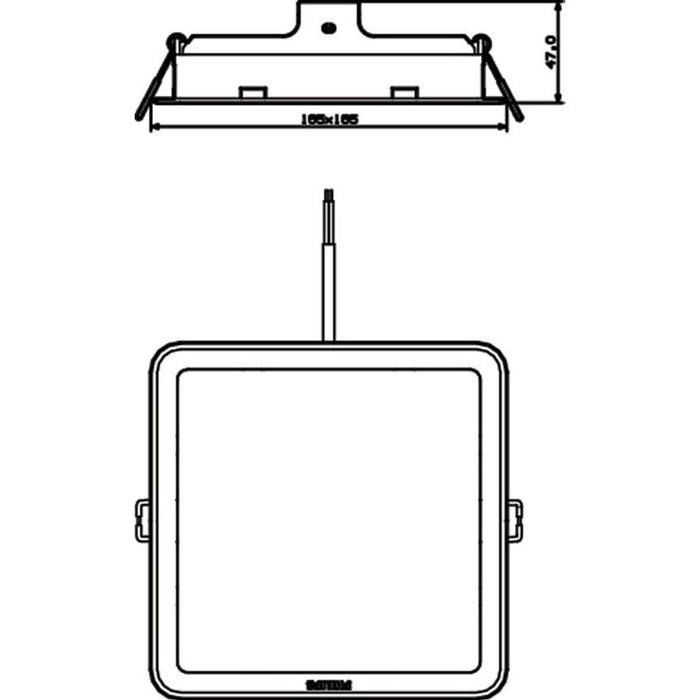 LED PANEL SQUARE 16.5W 1700LM 4000K 16.5X3.5CM PHILIPS