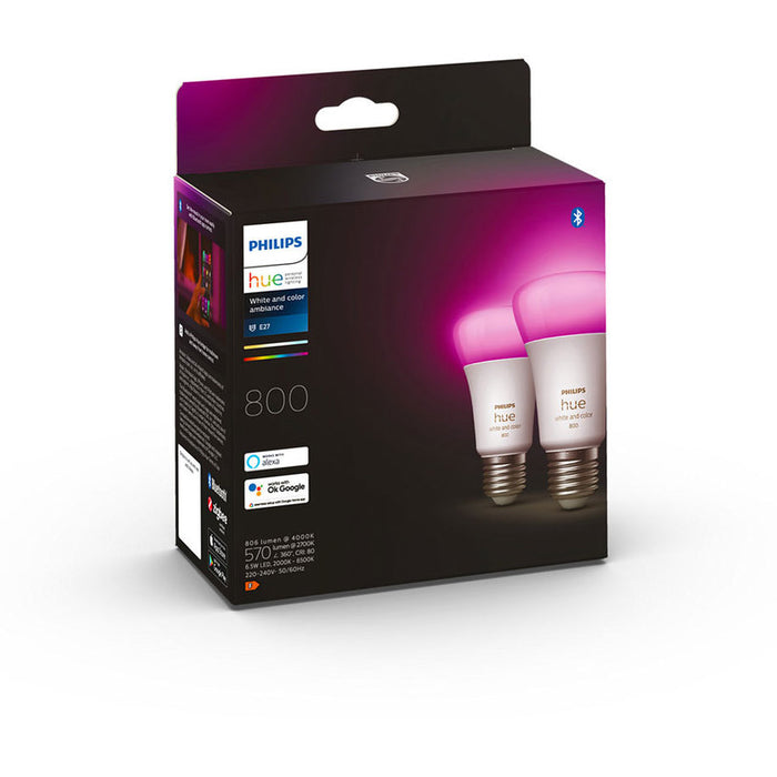 LED BULB E27 6.5W 2 PCS PHILIPS HUE