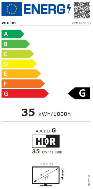Philips Evnia 27M2N8500, 26.5" QD-OLED, 2560x1440@360Hz, 0.03ms GtG, 1000cd m/2, 1500000:1, Mega Infinity DCR, Adaptive Sync, FlickerFree, LowBlue Mode, 5Wx2, Tilt, Height Adjust, Swivel, 2xHDMI, DP, USB hub