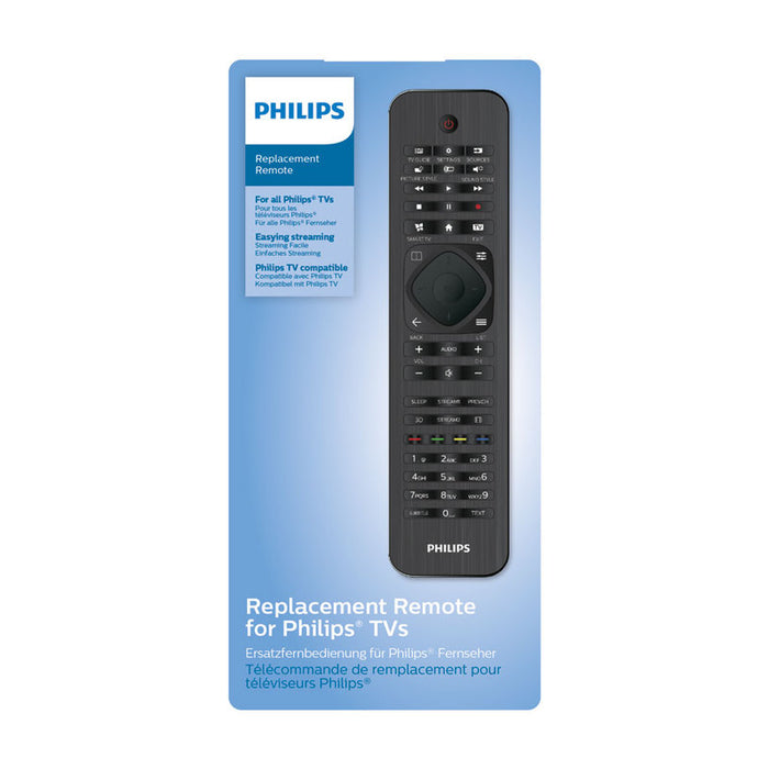 PHILIPS remote control supports all common functions of the Philips TV remote control