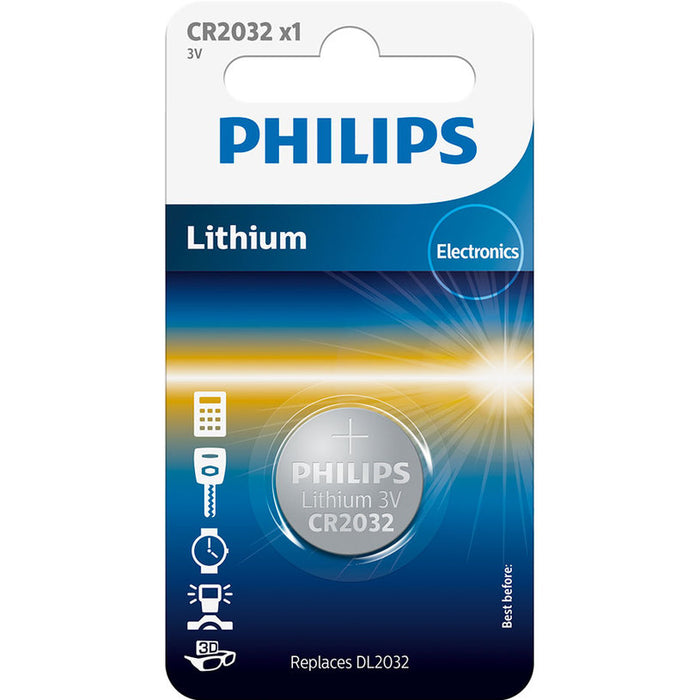 BATTERIES PHILIPS LITHIUM CR2032/01B