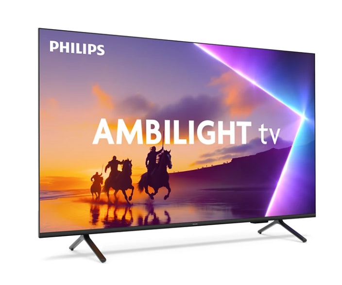 Philips 43PUS8510/12, 43" 4K Ultra HD QLED, 3840x2160p, DVB-T/T2/T2-HD/C/S/S2, 60Hz, Ambilight 3, Pixel Precise UHD, 90% DCI, HDR+, Titan OS, Dolby Atmos, Dolby Digital, VRR, 3*HDMI, 2*USB, 802.11ac, 20W RMS, Black