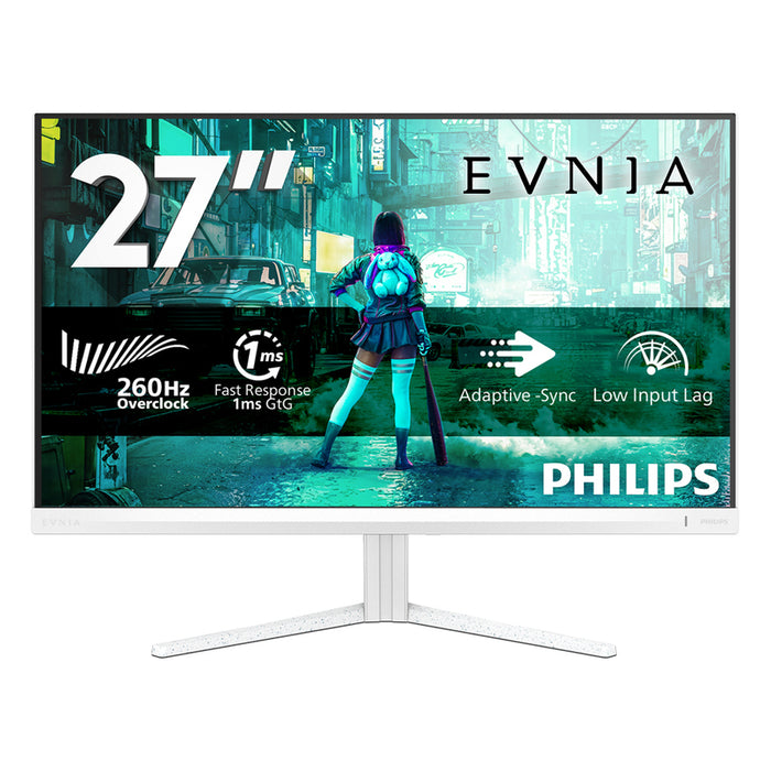 Monitor PHILIPS Evnia 27M2N3201PL/00 0.311 mm, 178°/178°, IPS, 27.0 ", 68.6 cm, 1920x1080, 260.00 Hz, 1.00 ms, HDMI, DisplayPort, WHITE