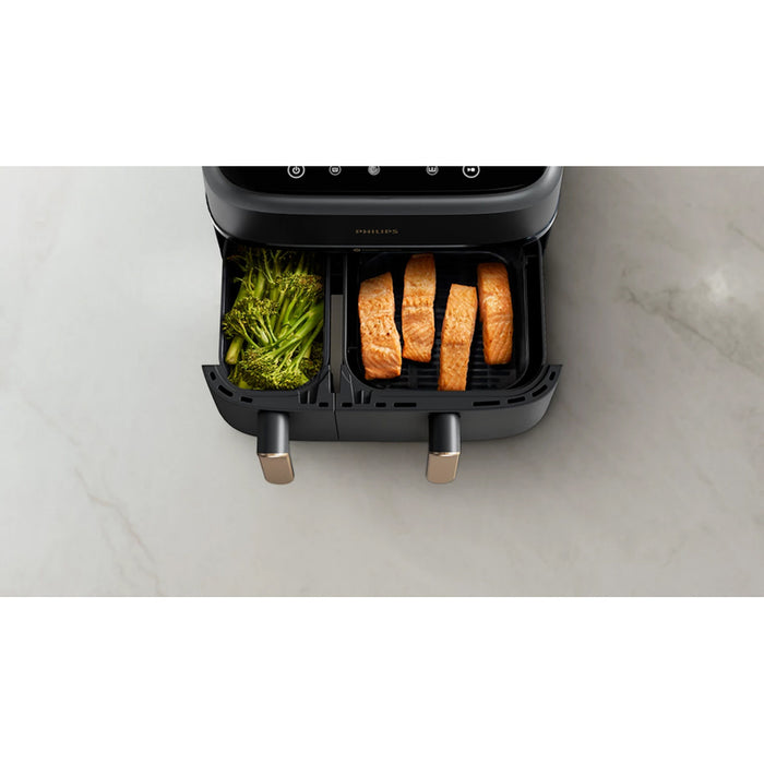 Philips Airfryer 3000 Series Dual Basket NA35200, 9L Black EU