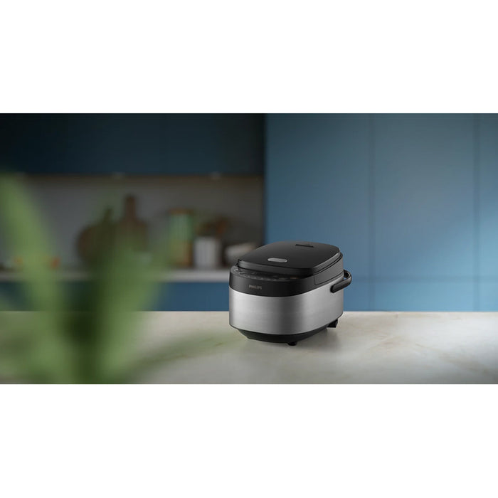 RICE COOKER PHILIPS HD3093/80 BLACK / STAINLESS STEEL, 600 W