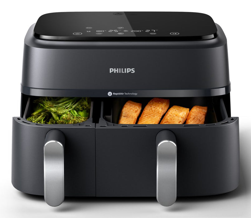 PHILIPS Airfryer Series 3000 Dual basket 8 Preset Menus