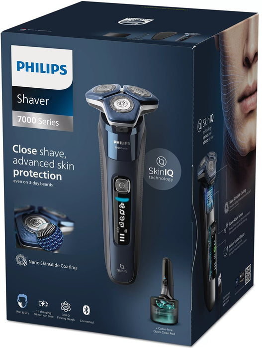 Philips SHAVER Series 7000 S7885/50 men's shaver Rotation shaver Trimmer Black, Blue