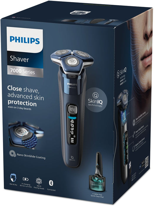 Philips SHAVER Series 7000 S7885/50 men's shaver Rotation shaver Trimmer Black, Blue