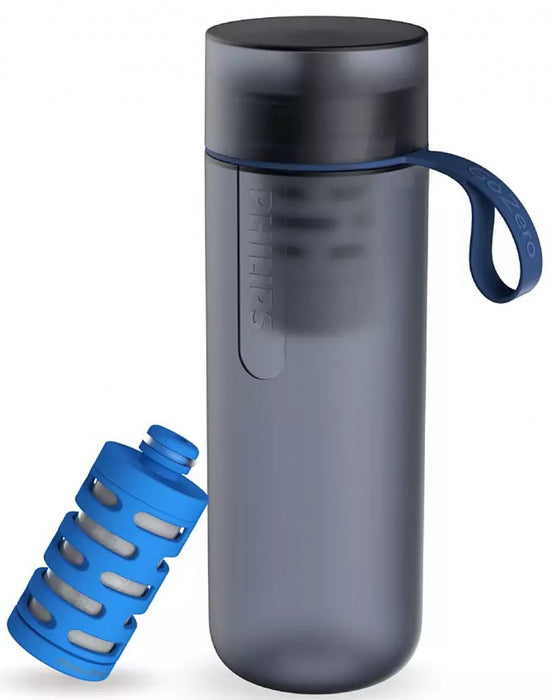 Bottle for water purification Philips GoZero 590 ml. AWP2712BLR Blue