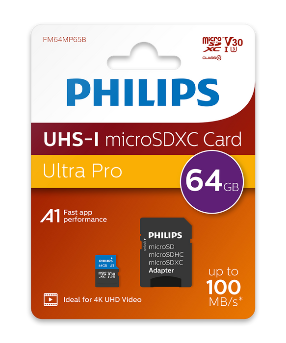 Memory USB Philips Philips MicroSDHC 64GB Cl.10/U3