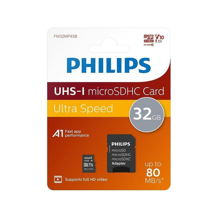 Memory USB Philips MicroSDHC 32GB Cl.10