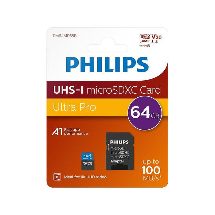 Memory USB Philips MicroSDHC 64GB Cl.10/U3