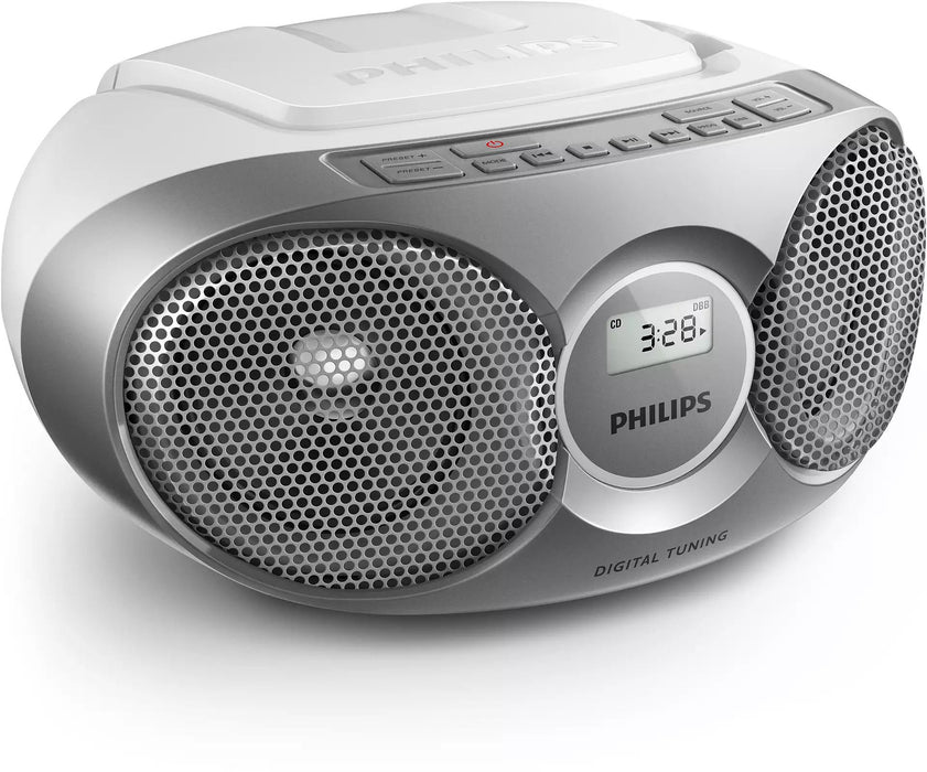 Philips CD Player, Radio (Dynamic Bass Boost, FM Stereo Tuner, CD Shuffle/Repeat Function, 20-Track CD Programmable, 3.5-mm Audio-In