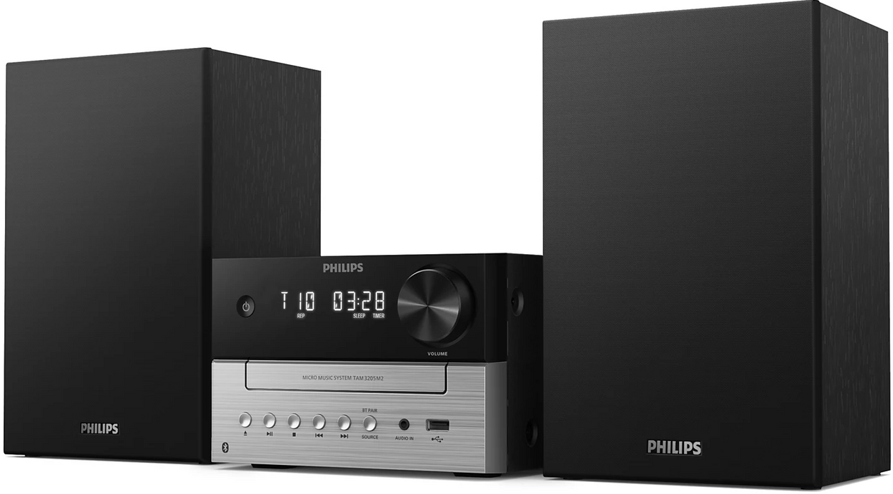 PHILIPS Micro music system TAM3205 Bluetooth CD MP3-CD USB FM 18 W