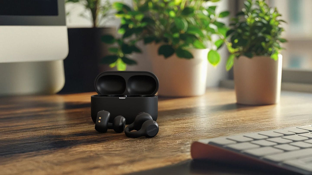 PHILIPS Bluetooth Open-Ear Headphones up to 28 hours playtime black