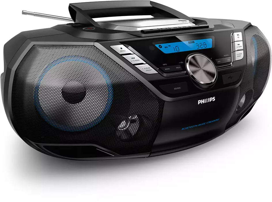 PHILIPS Bluetooth CD Radio 12W RMS CD MP3-CD USB DAB+ FM