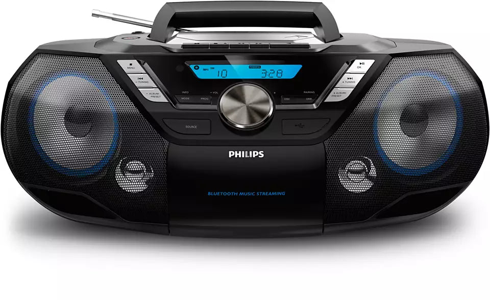 PHILIPS Bluetooth CD Radio 12W RMS CD MP3-CD USB DAB+ FM