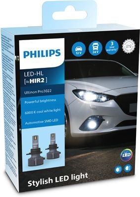 PHILIPS ULTINION PRO3022 HL HIR2 6000K 24W 12V/24V CARTON BOX X2 PCS