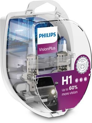 PHILIPS VISIONPLUS PLIS 60% H1 3400K 55W 12V CARTON BOX X2 PCS