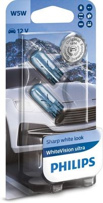 PHILIPS WHITE VISION ULTRA W5W 5000K 5W 12V CARTON BLISTER X2 PCS