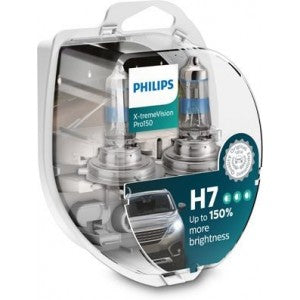 PHILIPS X-TREMEVISION PRO150 H7 3400K 55W 12V CARTON BLISTER X2 PCS
