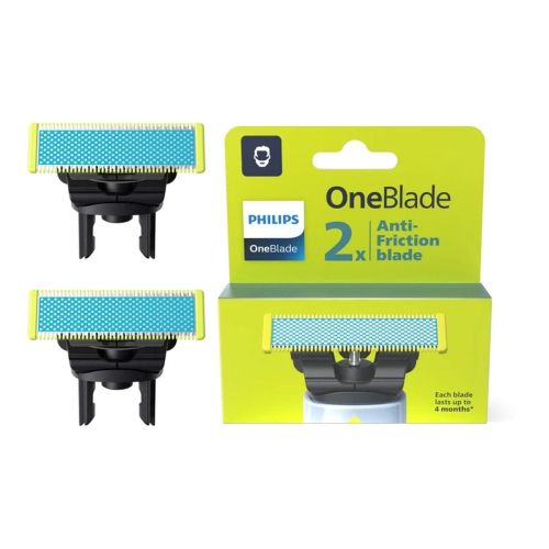 Philips Shaver OneBlade Replacement Blades (Anti Friction) QP225/50 (2pcs) Gray Eu