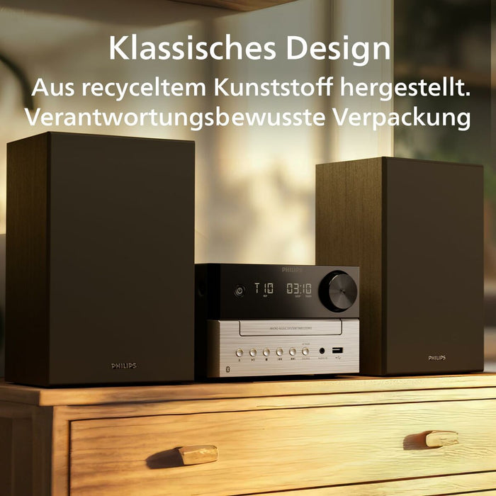 PHILIPS Micro music system TAM3205 Bluetooth CD MP3-CD USB FM 18 W