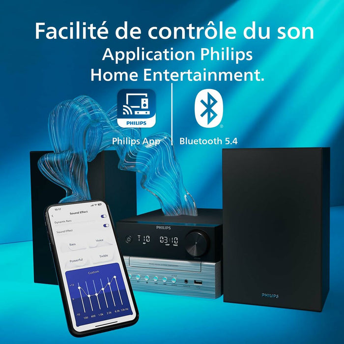 PHILIPS Micro music system TAM3205 Bluetooth CD MP3-CD USB FM 18 W