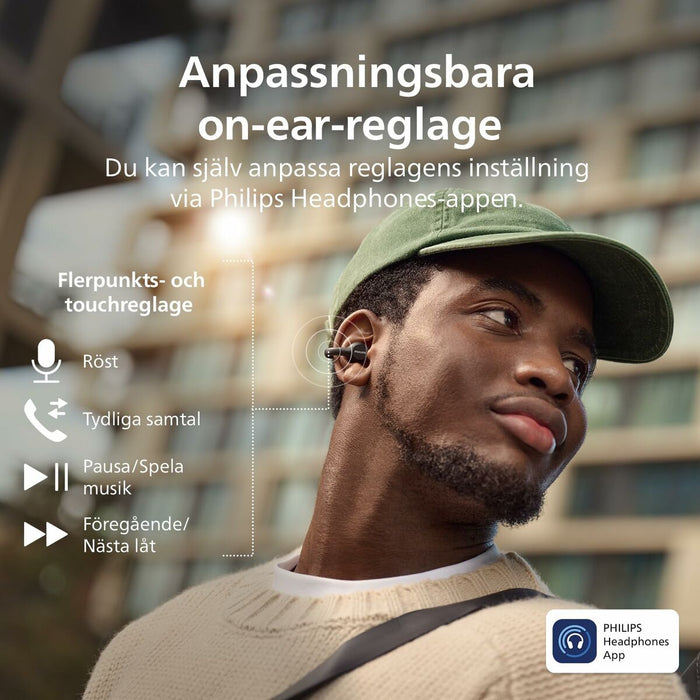 PHILIPS Bluetooth Open-Ear Headphones up to 28 hours playtime black